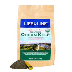 Life Line Pet Nutrition: bote de Life Line Organic Ocean Kelp para mascotas, fácil de dosificar.
