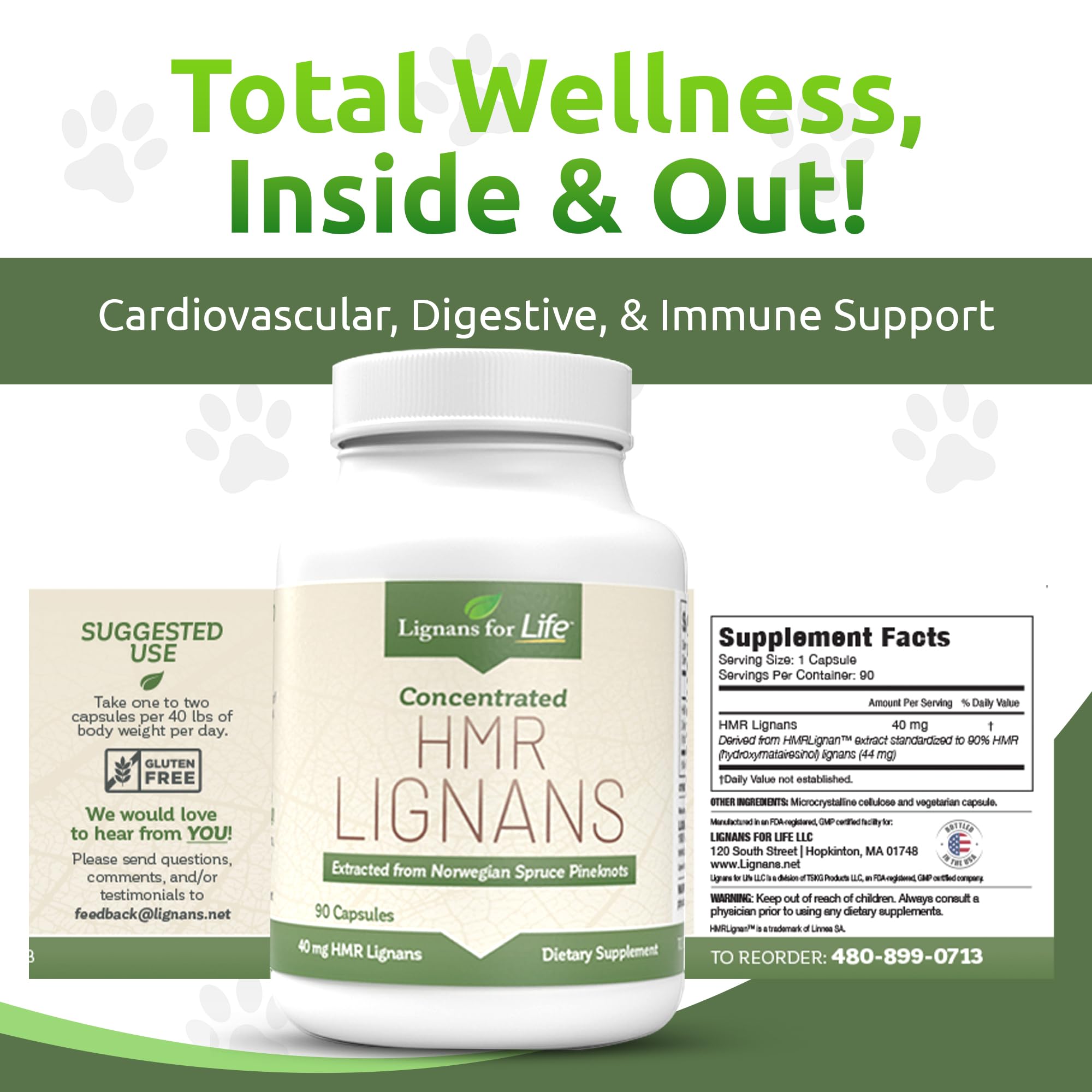 Lignans For Life HMR Lignans, pelaje brillante y piel saludable en perros