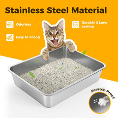 LIHONG caja de arena, entrada baja, ideal para gatos pequeños y mayores.