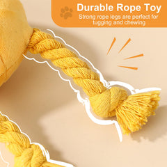 Juguete lilfrd pequeño con doble cuerda y chirrido para morder.
