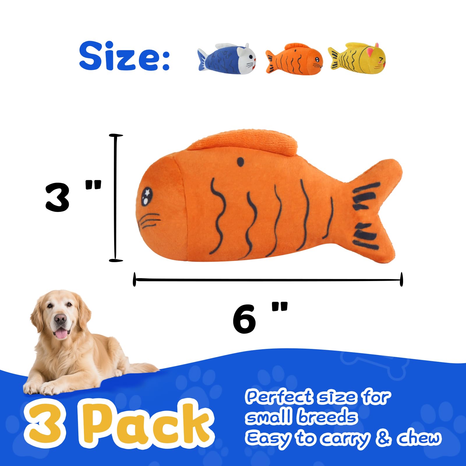 Juguete lilfrd pez crujido pack 2 para estimulación mental