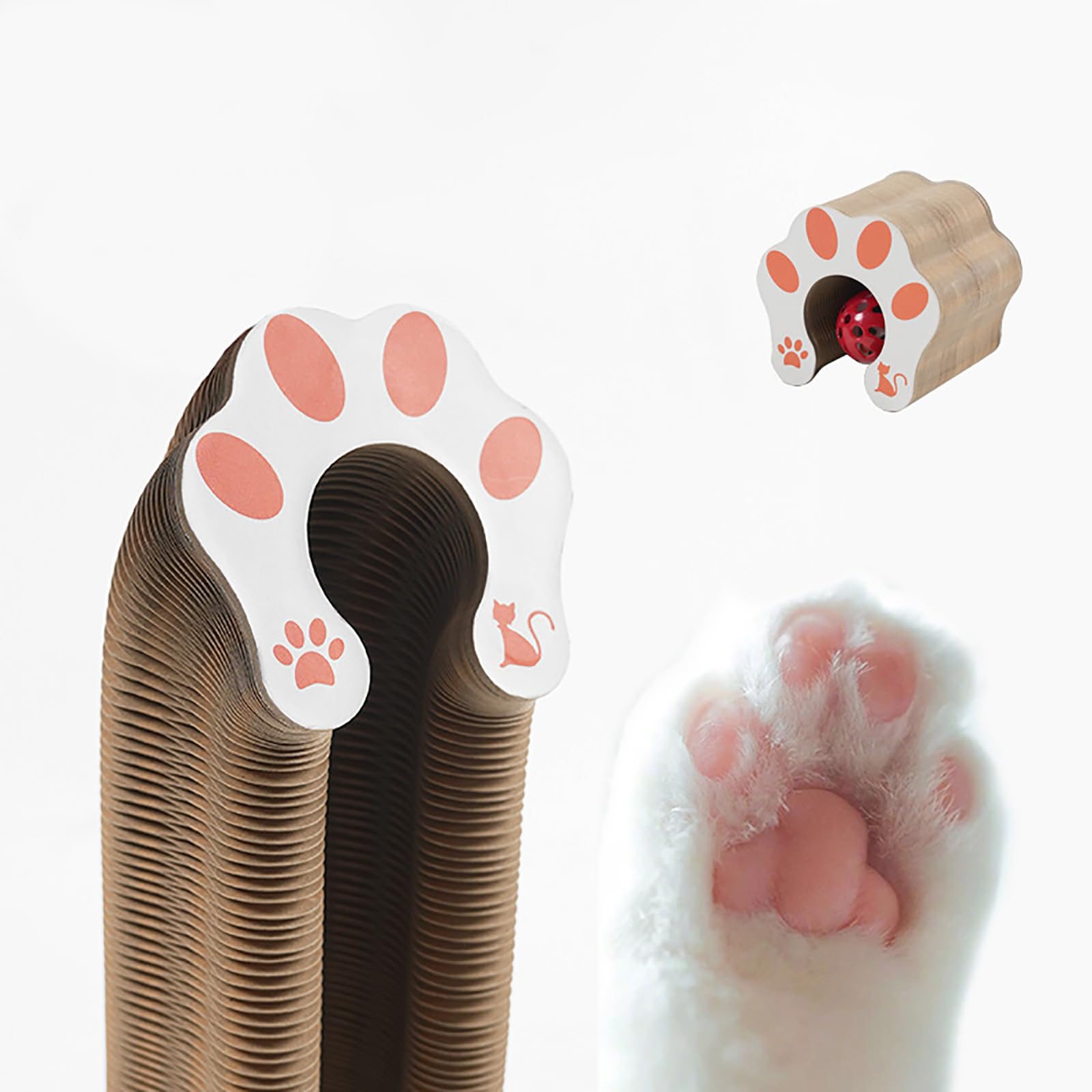 liluwushe cartón resistente: base de rasguño natural para felinos.