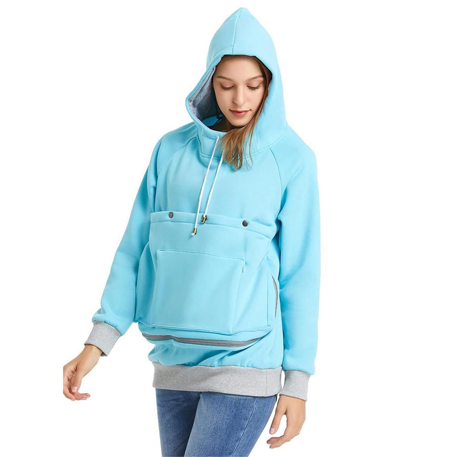 LINYUCHEN sudadera con canguro para mascotas, detalle de material felpa suave.