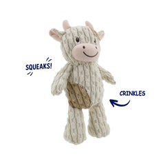Linzy vaca peluche juego interactivo: invita al perro a participar.