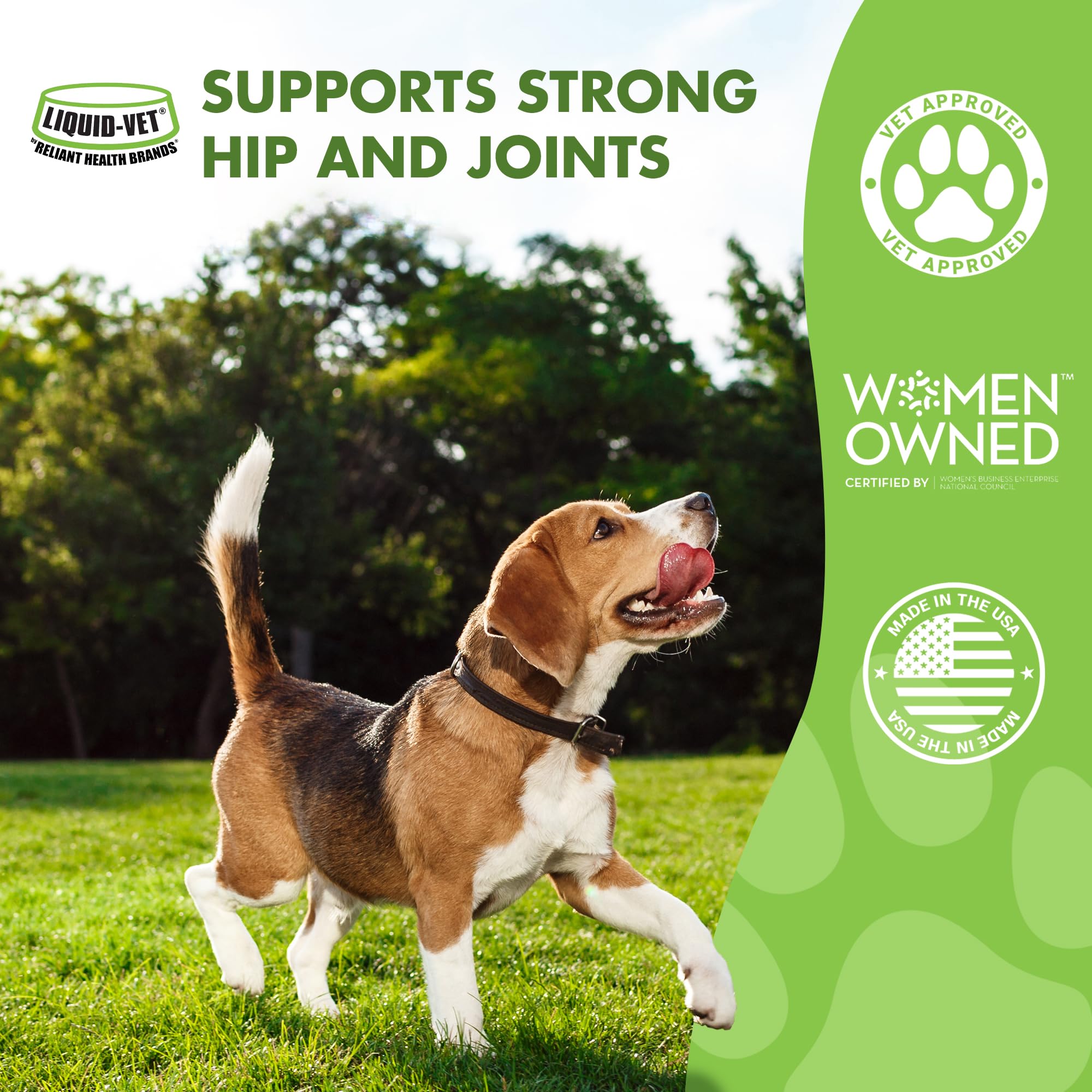LIQUID-VET K9 Hip & Joint Formula uso diario sin pastillas.