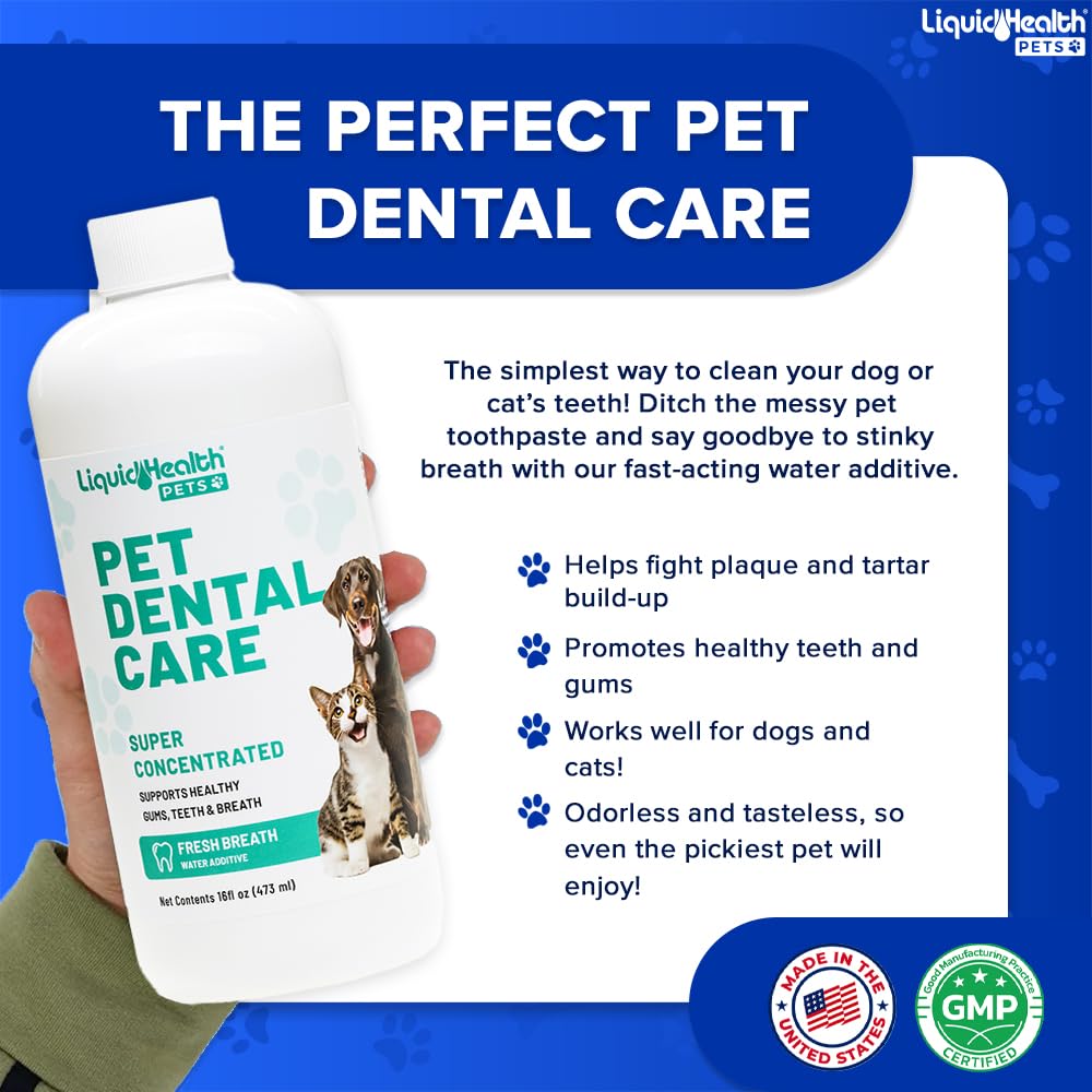 LIQUIDHEALTH cuenco de agua con controla higiene oral sin cepillado.