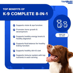 LIQUIDHEALTH K9 Complete mejora piel y pelaje de su perro.