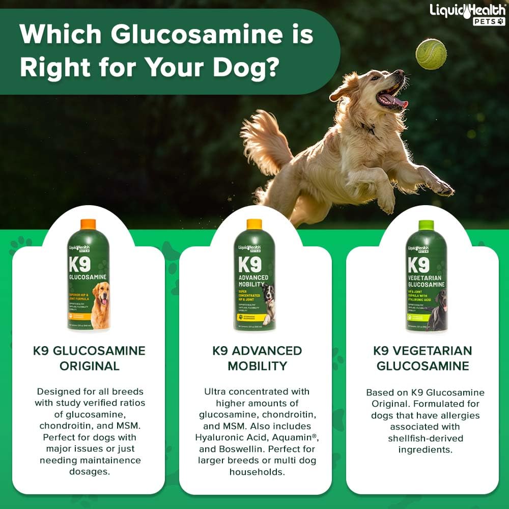 LIQUIDHEALTH Pets K9 etiqueta del producto con información clara.