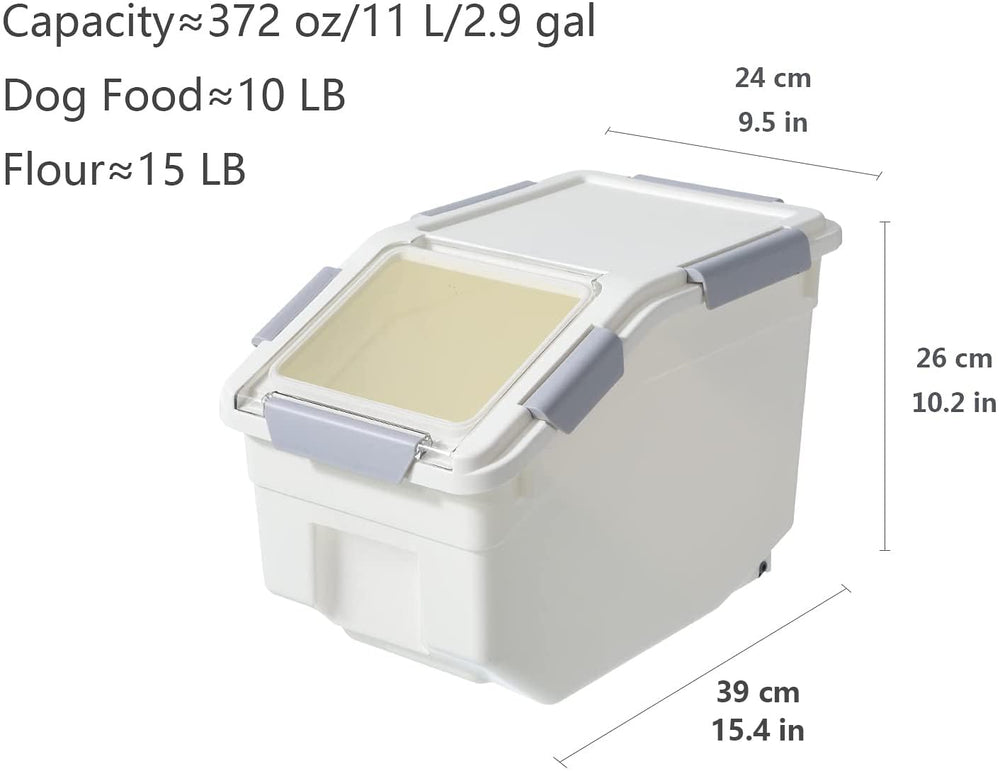 LISM capacidad de 25 lb ofrece almacenamiento amplio para arroz, harina y más.