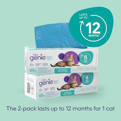 Bolsas azules opacas de Litter Genie para ocultar el contenido.