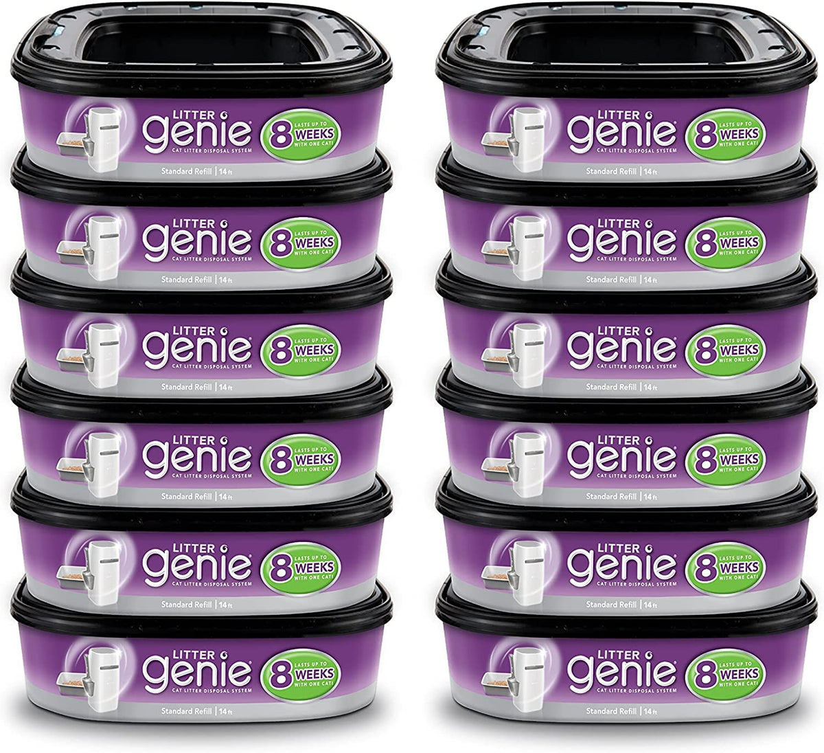 Litter Genie cartucho con barrera de olor para reducir olores.