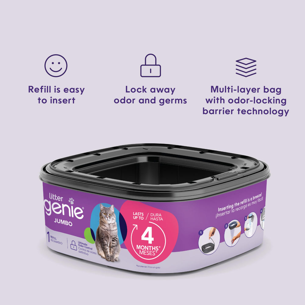 Litter Genie: Duración prolongada para uso sostenido en hogares con gatos.