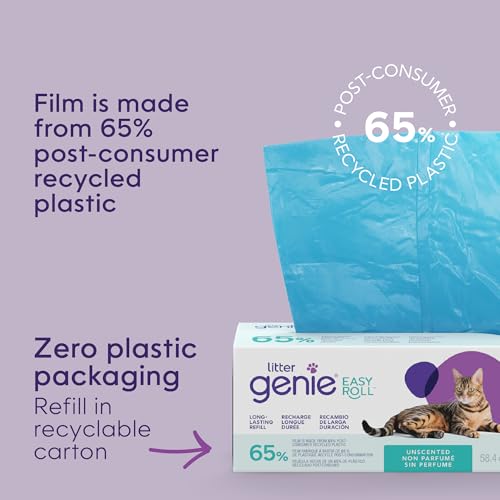 Empaque de cartón reciclable para Litter Genie sin plástico.