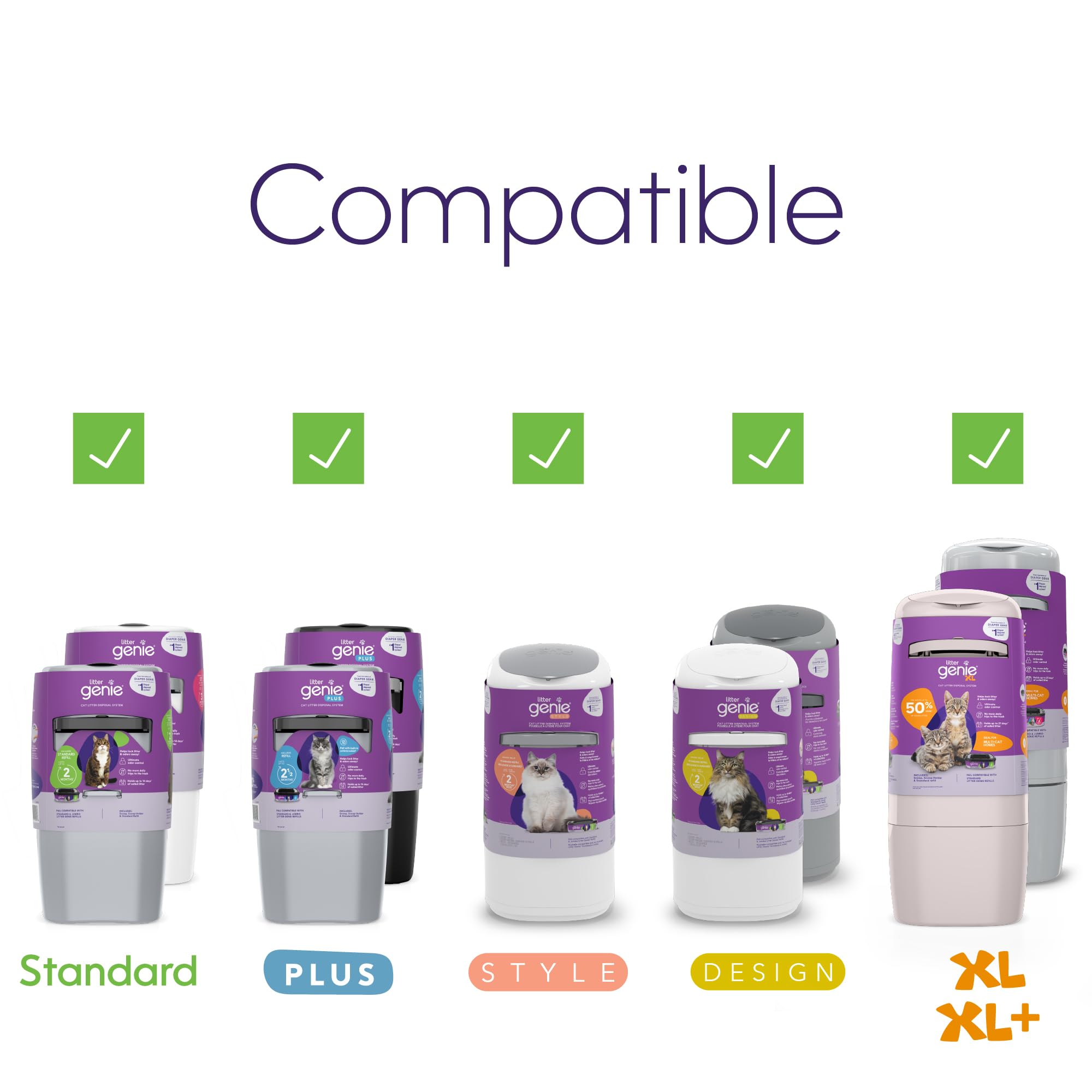 Paquete de 3 recambios de Litter Genie para mayor tranquilidad