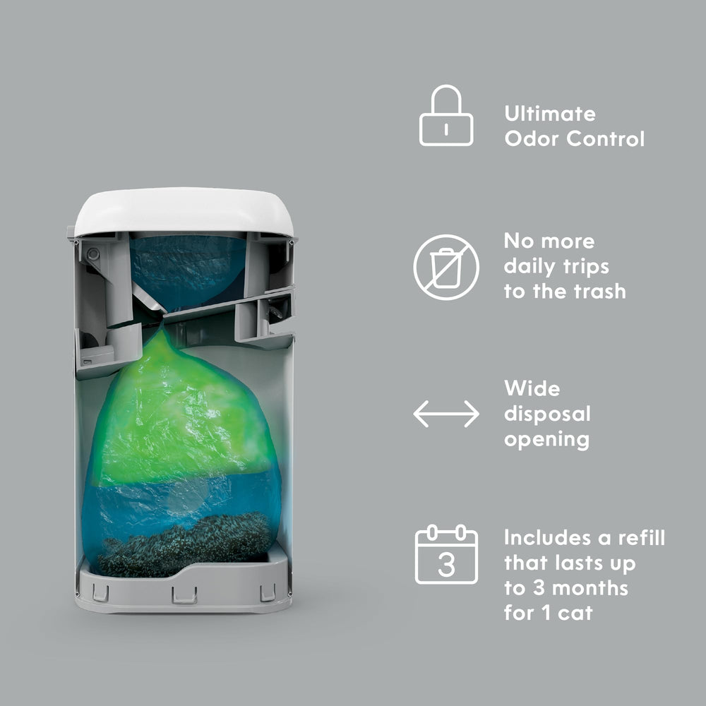 Litter Genie Platinum, recambio inicial fácil de colocar para empezar sin complicaciones.