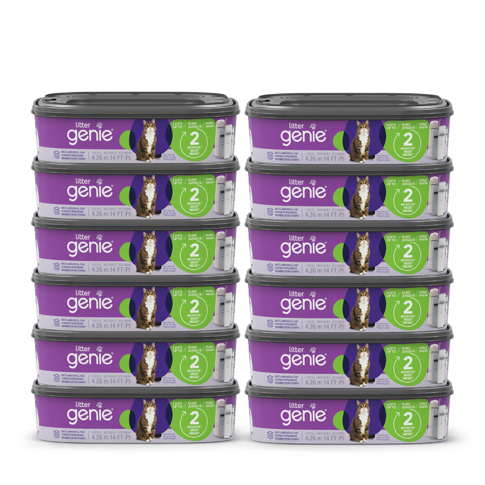 Litter Genie recambios estándar: 12 bolsas para comodidad y control de olores.