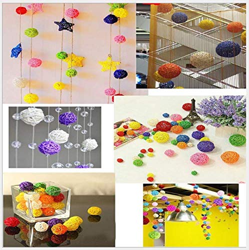 LIUSM bolas decorativas de mimbre para mesa en fiestas y bodas.