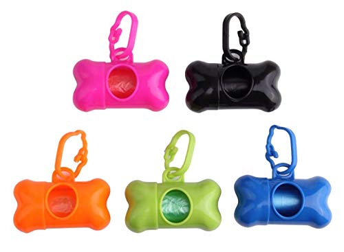 LIUSM dispensador de bolsas con forma de hueso para perros, compacto y portátil.