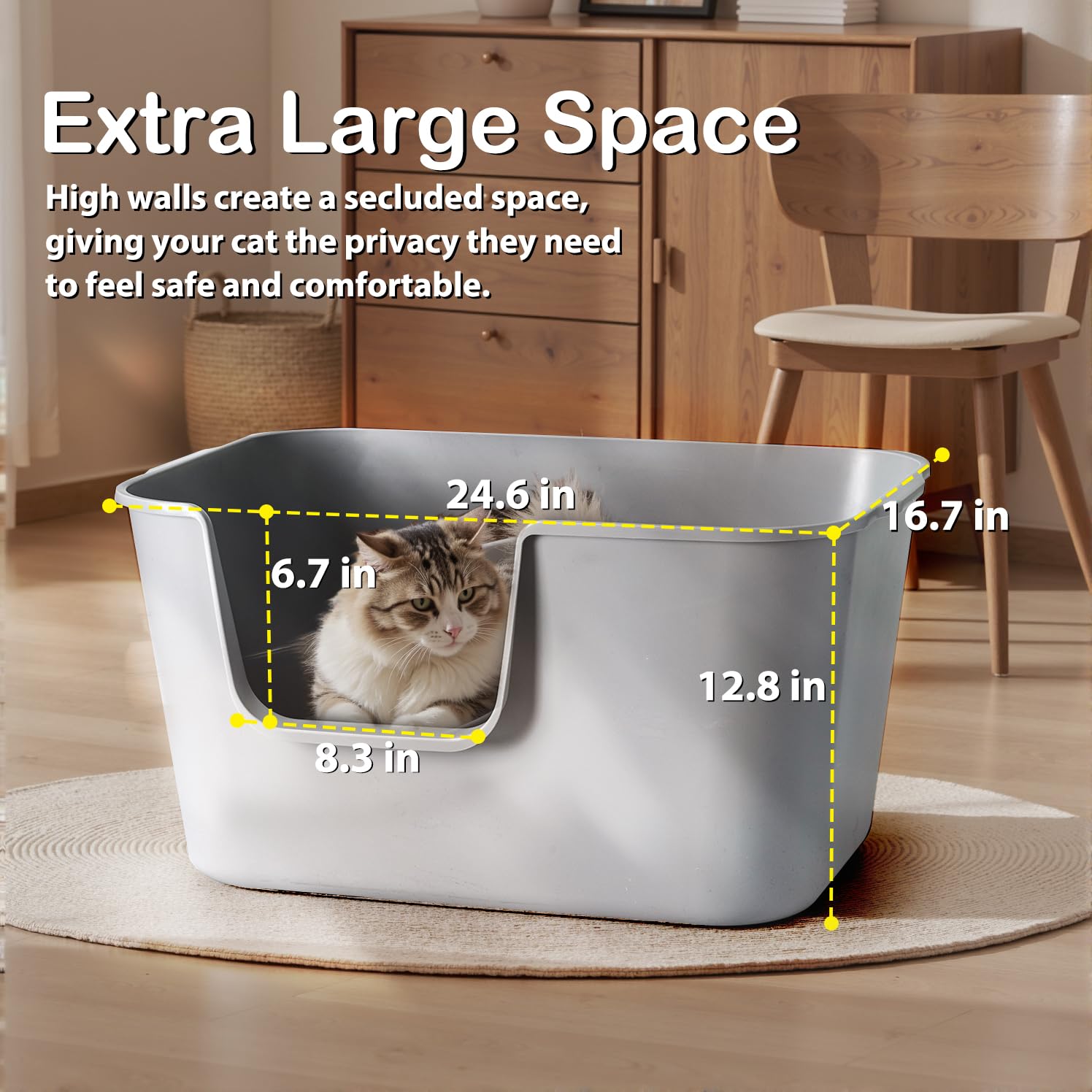 LivLab Mker caja para gatos con espacio extra grande ideal para varias mascotas