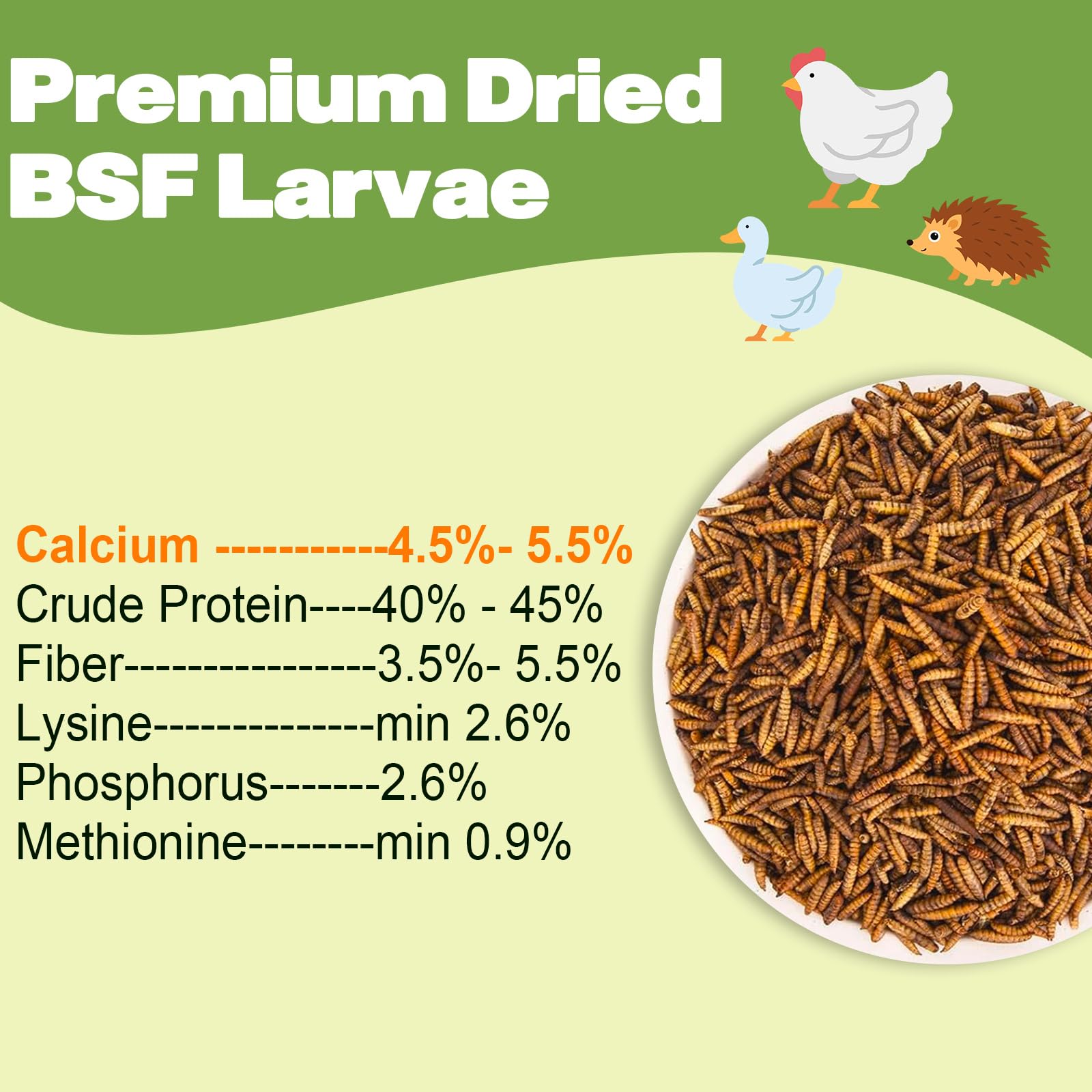 LIWII larvas proteína 45 para aves, alto en aminoácidos