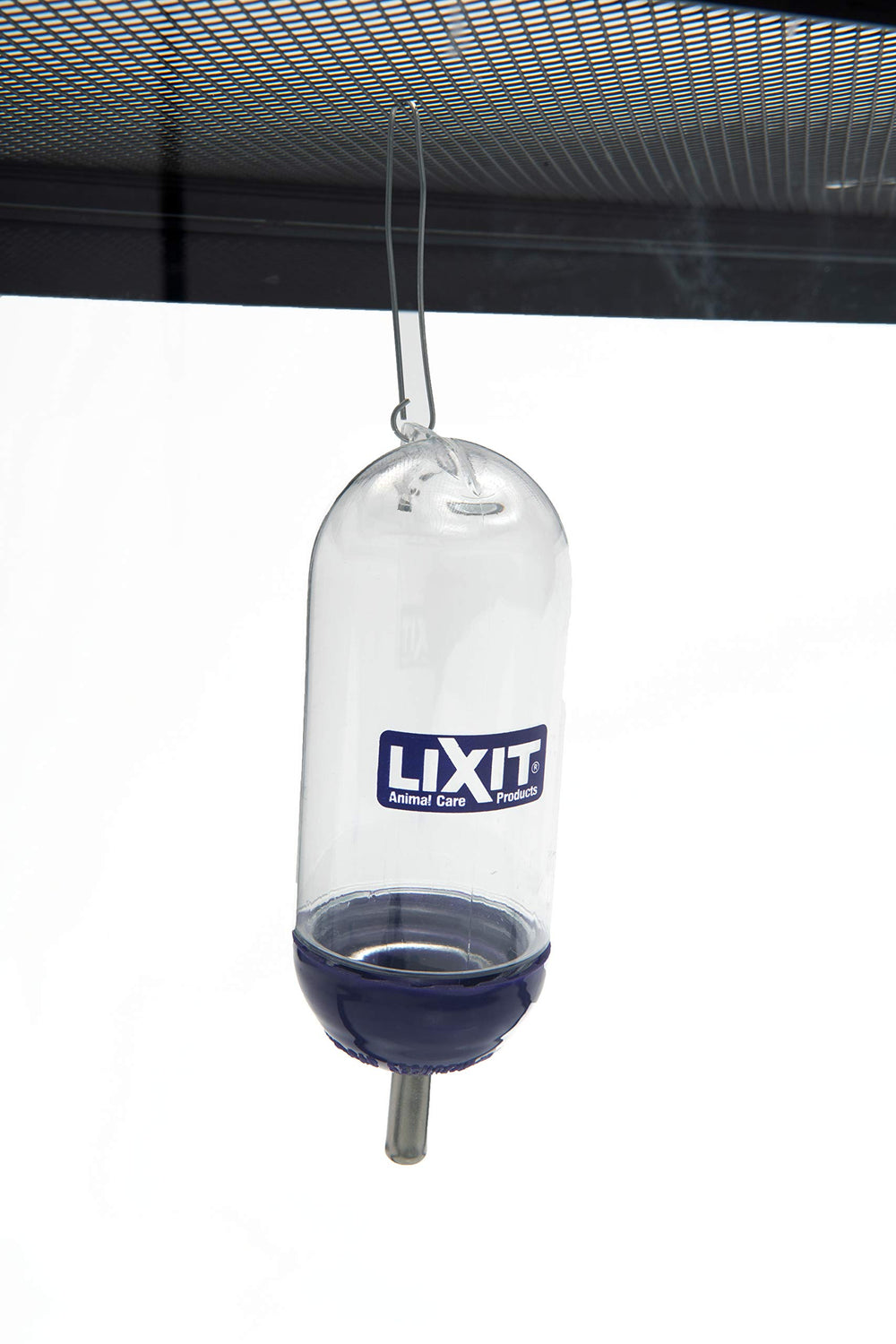 Lixit botella de agua para jaula: uso diario práctico y limpio.