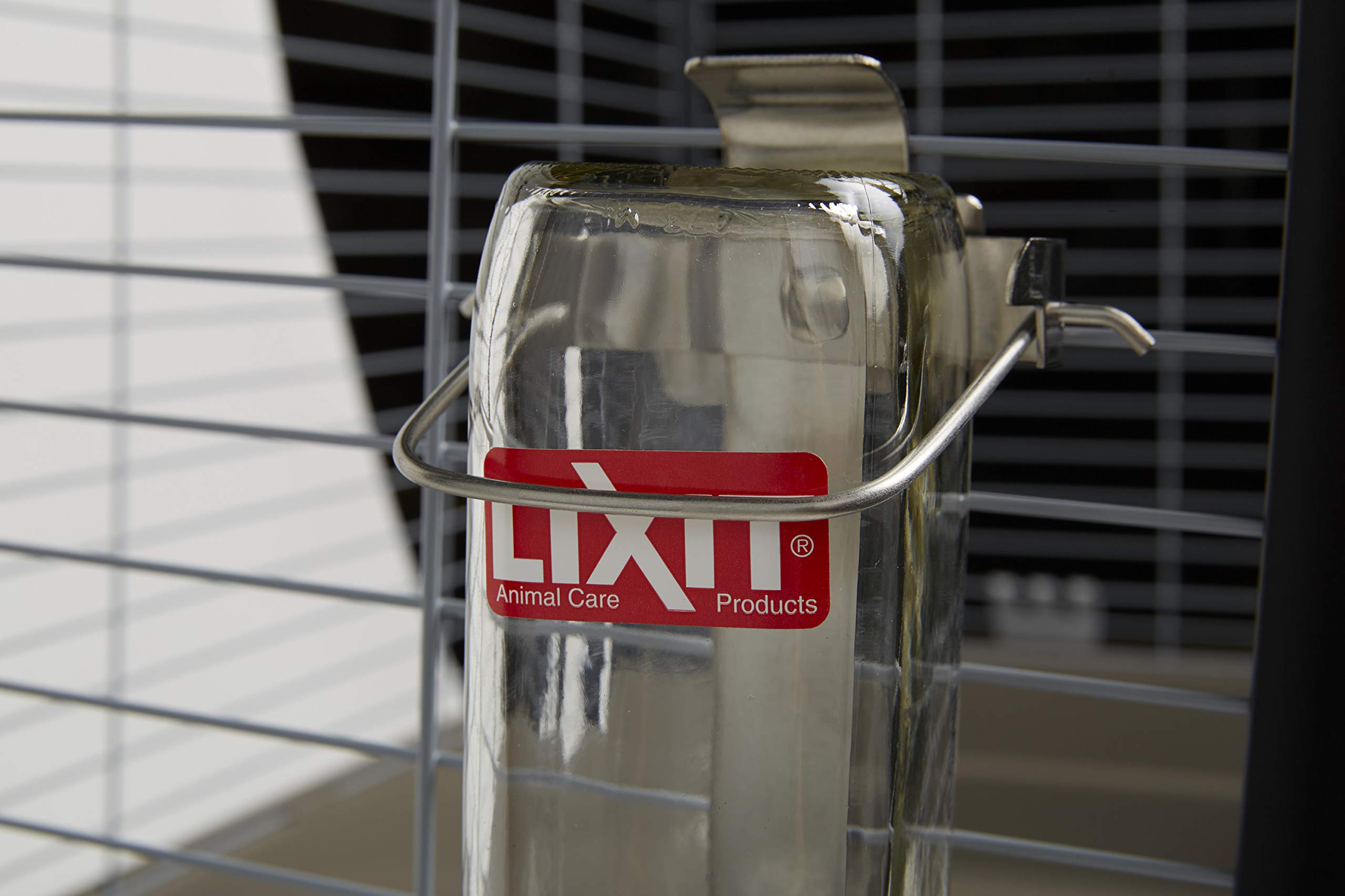 Lixit botella de vidrio con tapon goma aprobado por USDA