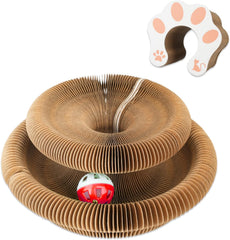 Lktvys Kitty Curlz tablero rascador acordeón con campana para ejercitar al gato