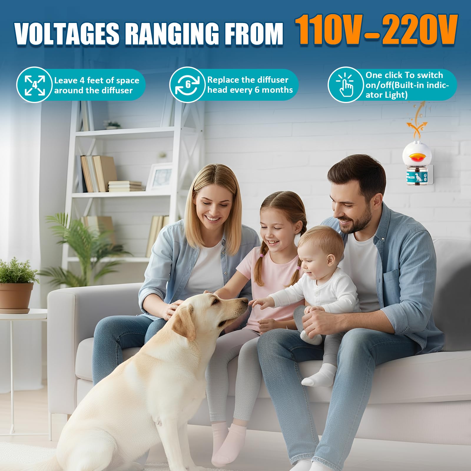 Difusor LKXDOV para perros sin olor para ambiente tranquilo