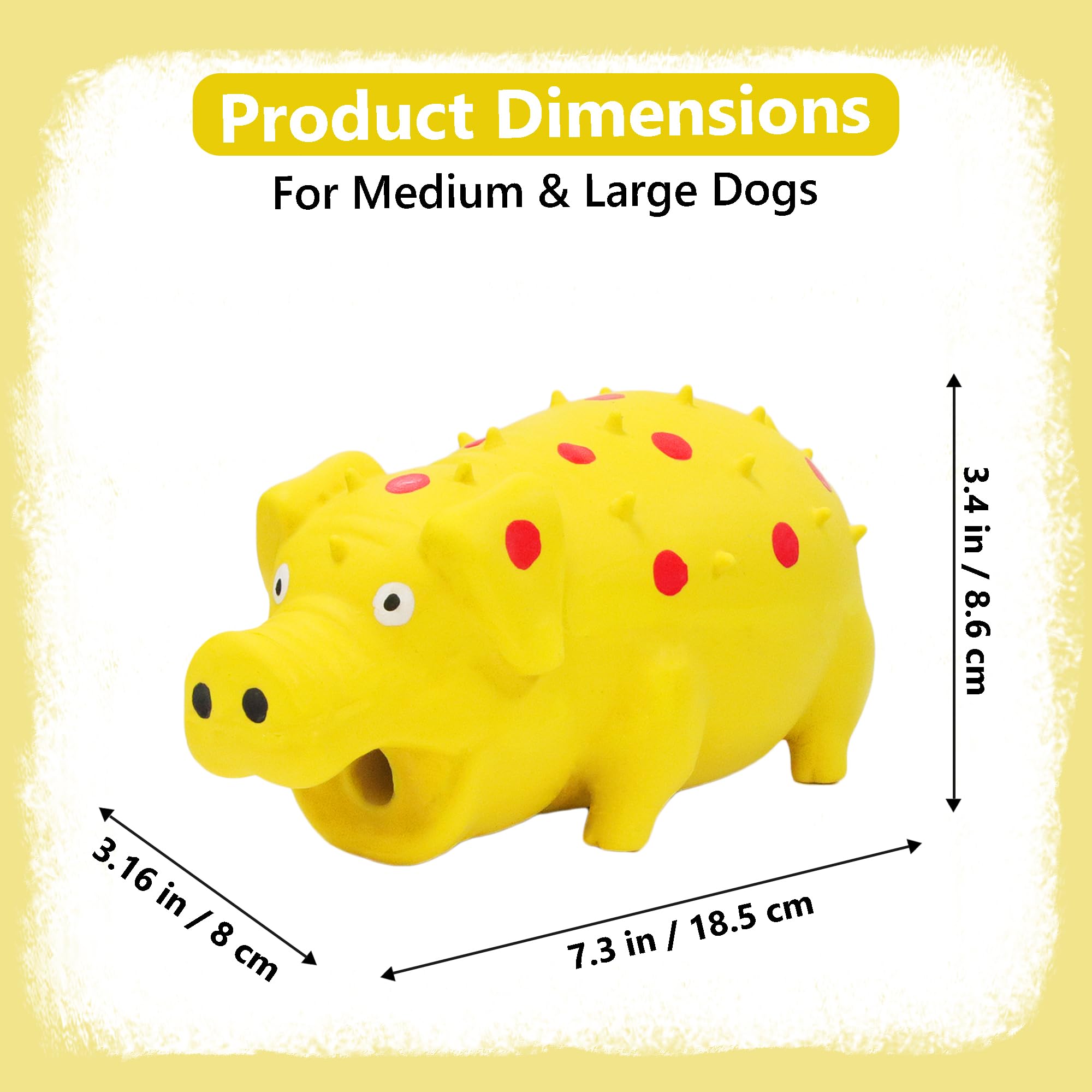 LLSPET cerdito con dorso rugoso para masaje suave de encías durante la masticación.