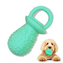 LLSPET Juguete de látex con chupete y chirriador para masticar suave.