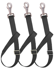 Loaged cinta nylon ajustable de 30 pulgadas con gancho níquel, ideal para uso exterior.