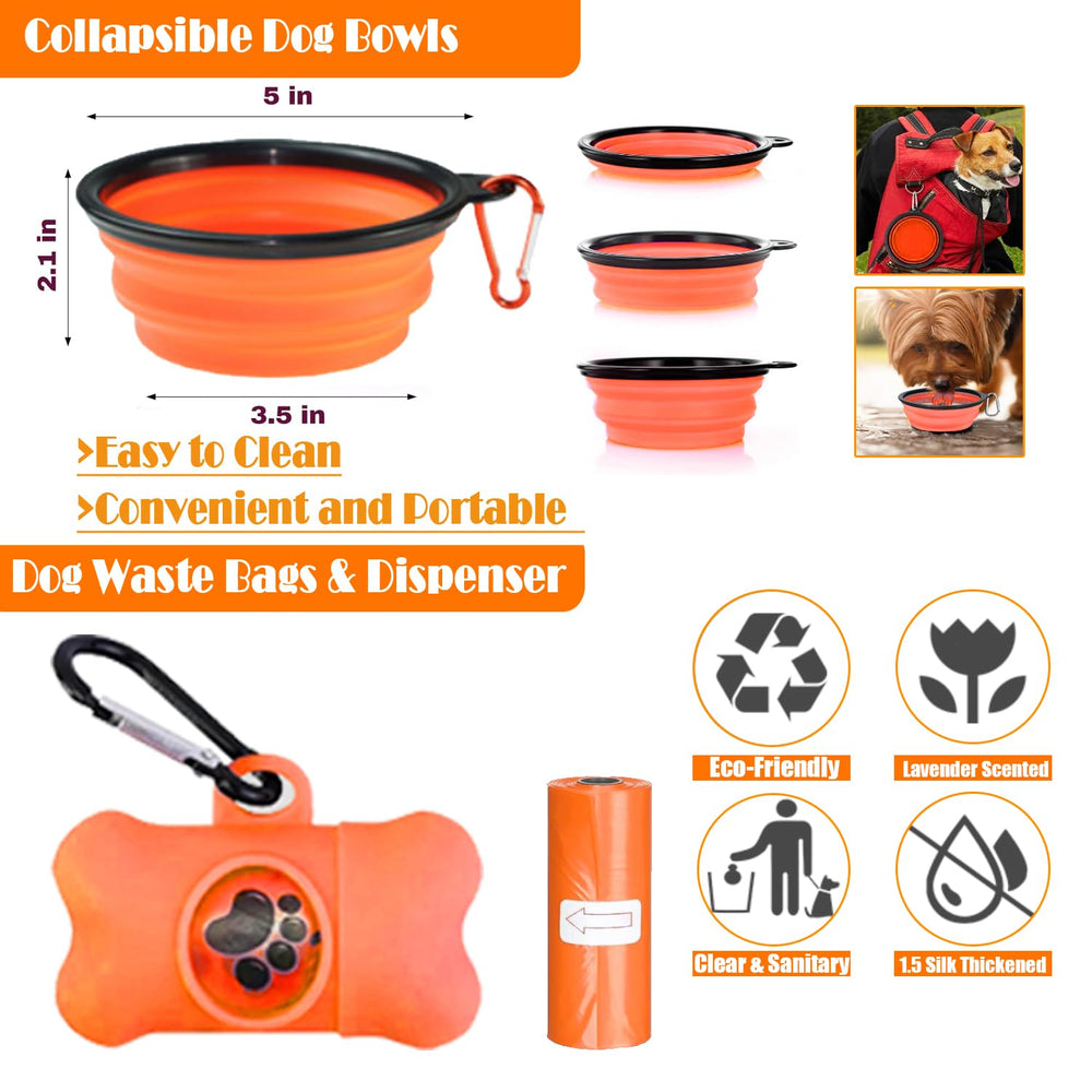 Kit de paseo Lobeve naranja, todo en uno para salidas diarias.