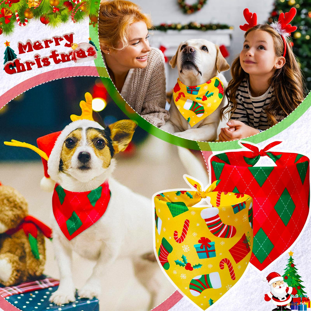 Locmeo bandanas navidad para perros, lavado sencillo y secado rápido.