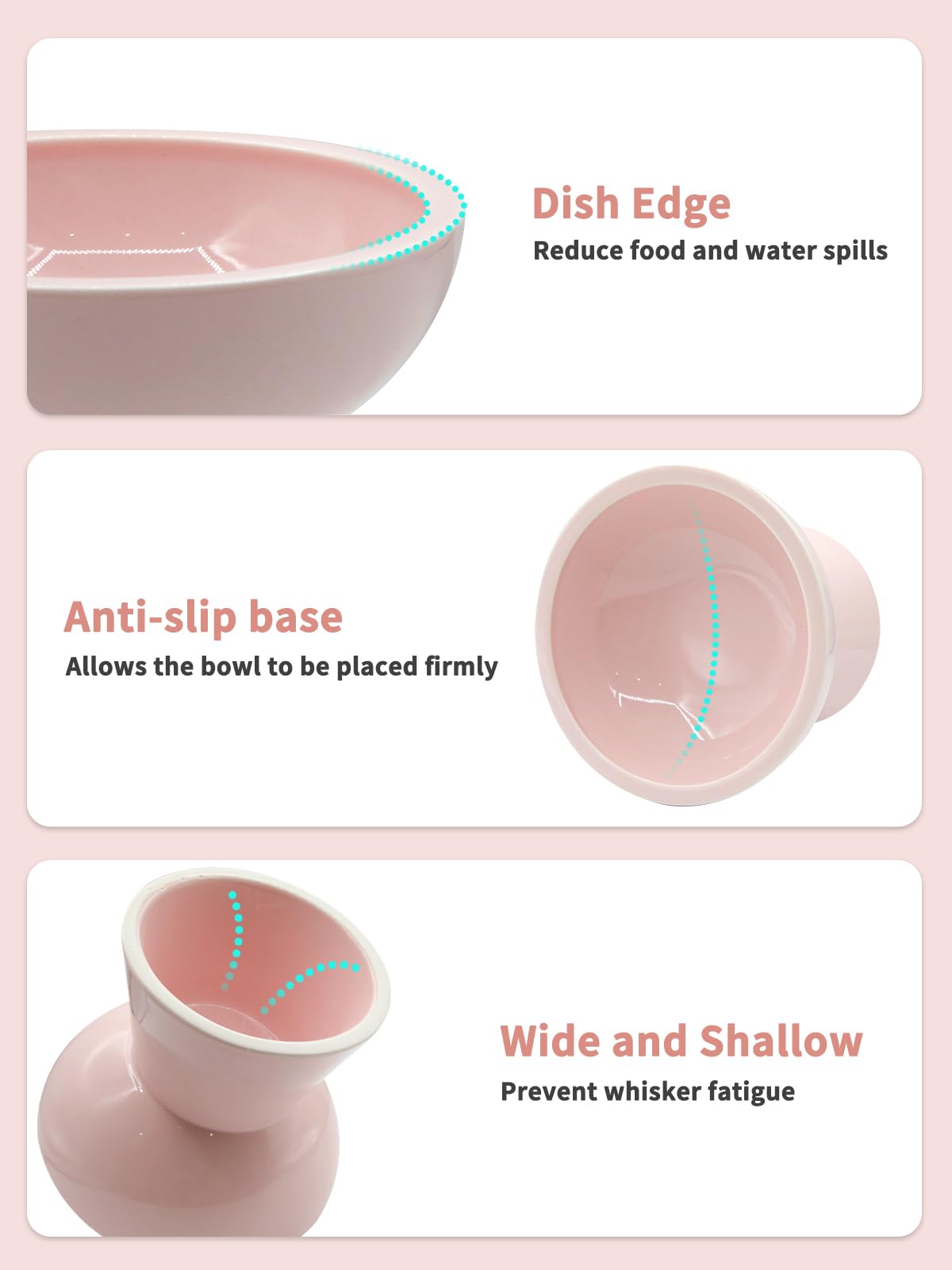 LoeJan altura 5 pulgadas rosa favorece una postura ergonómica al comer