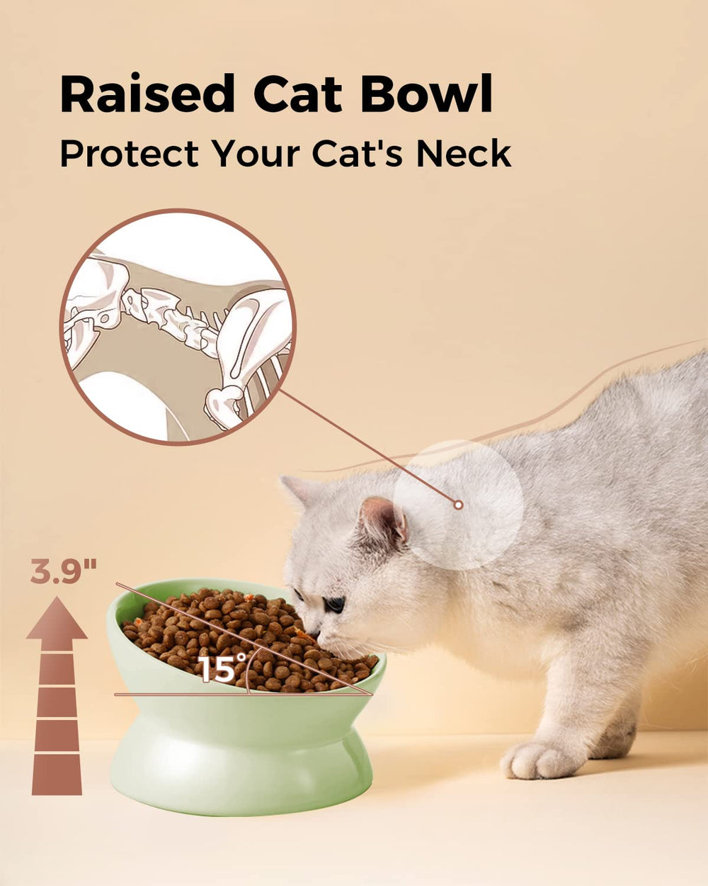 LoeJan para gatos con cara achatada, diseño ergonómico.