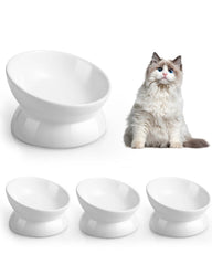 LoeJan tazón elevado para gatos, enfoque en altura para comer cómodo
