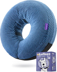 Loflaze collar inflable para perros, enfoque en rosquilla suave para comodidad durante la recuperación.