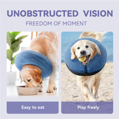 Loflaze donut collar inflable para perro durante comidas y descanso
