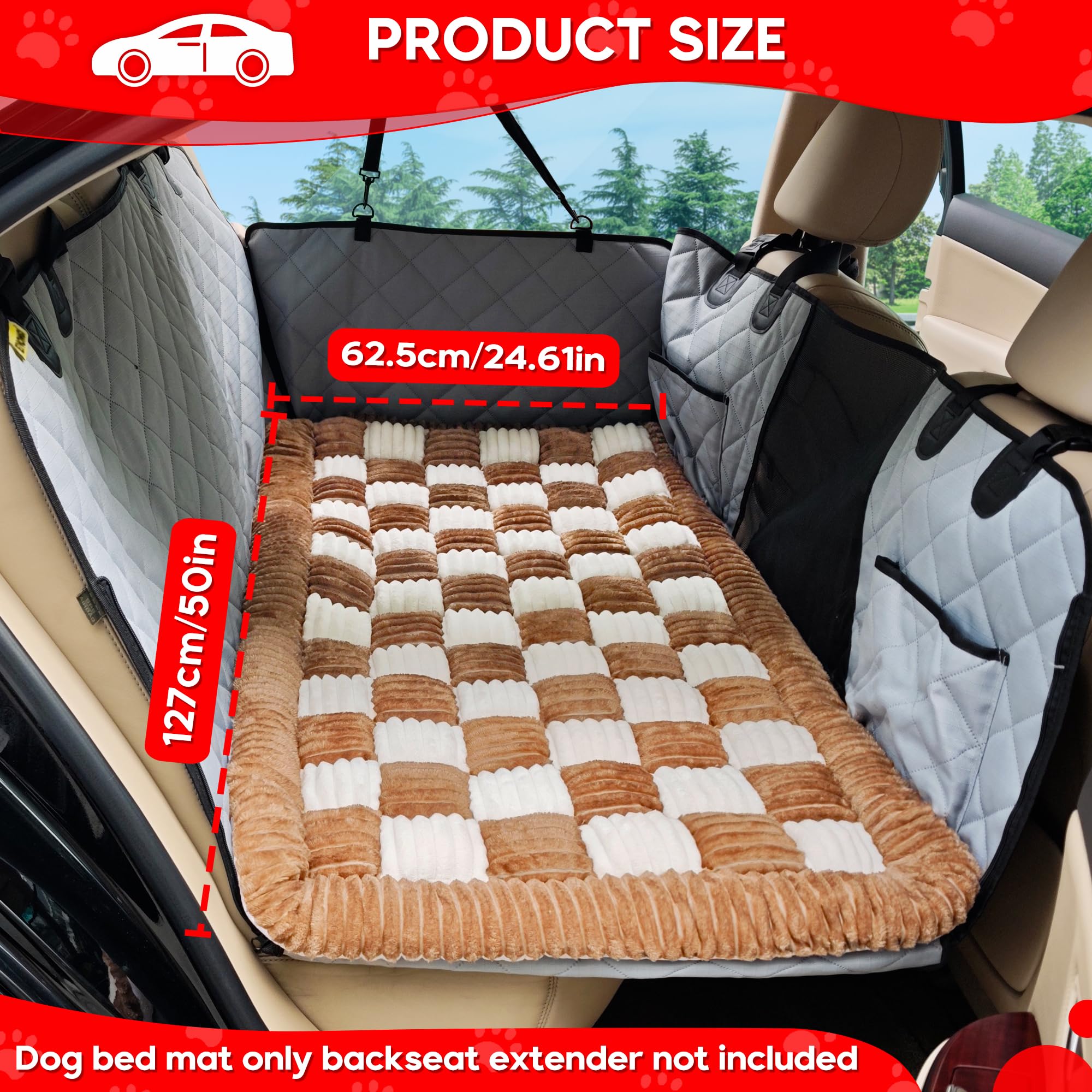 Loiion cama para perros en camioneta, antideslizante y resistente a mordidas.