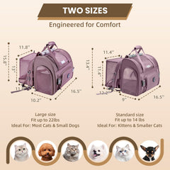 Ventana expandible 3-en-1 de LOLLIMEOW para gatos, opción de ventilación o privacidad.
