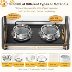 Lomivra estante ajustable para tazones, altura personalizable para cada perro.