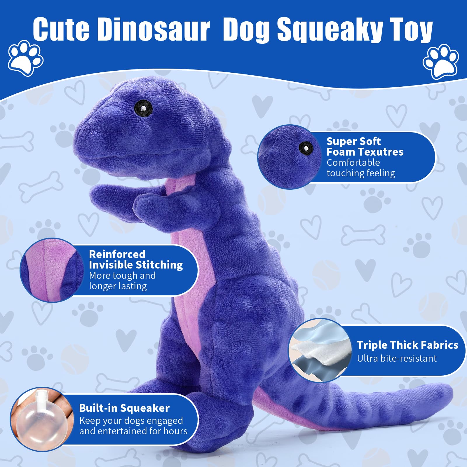 Juguete loncoldy peluche resistente con doble costura para mordida fuerte.