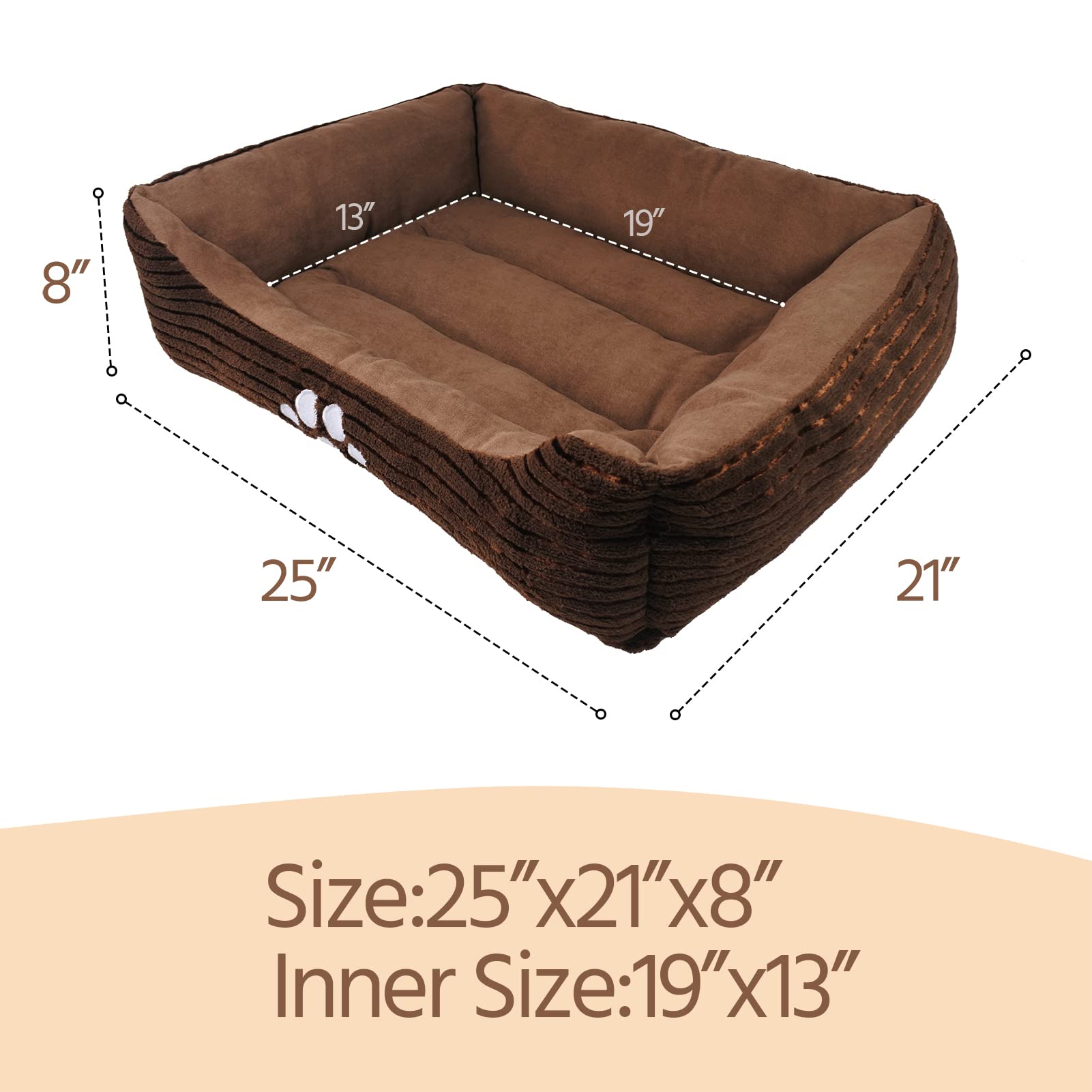 Long Rich HCT REC-005 cama rectangular ideal para rincones de sala