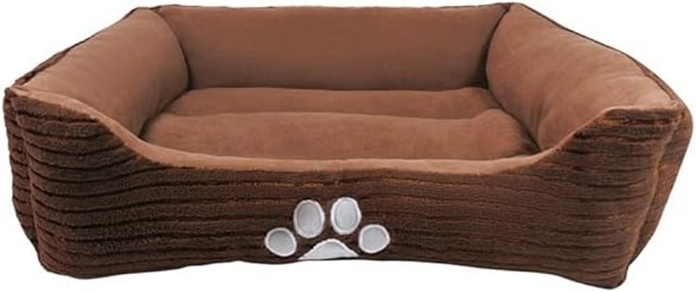 Long Rich HCT REC-005 cama reversible con impresión de patitas para perros
