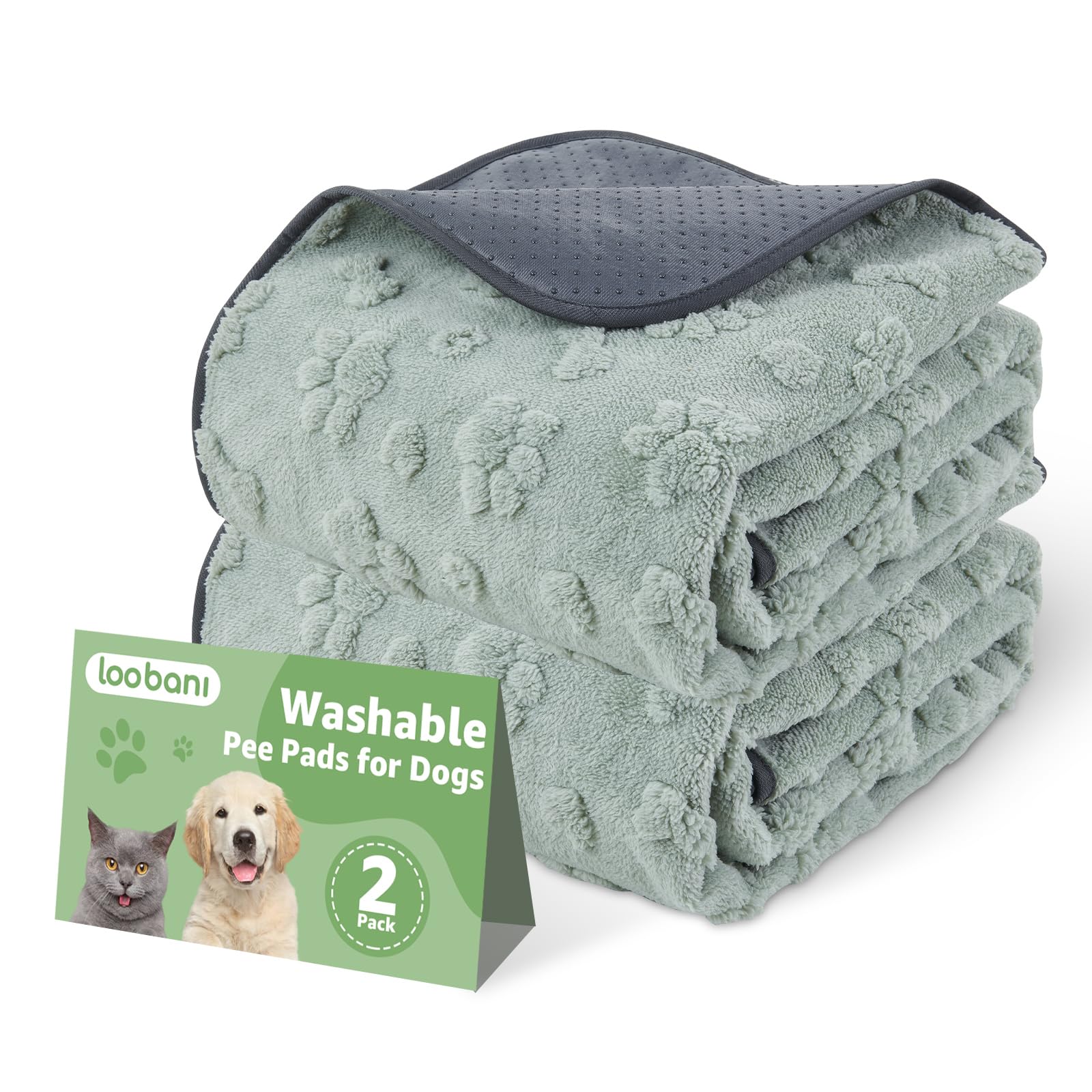 LOOBANI almohadilla lavable para perros, superabsorbente, protege pisos