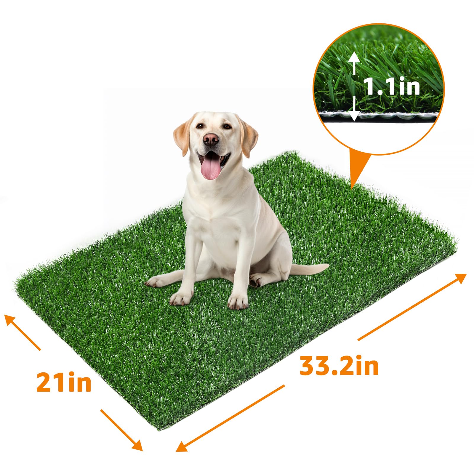 LOOBANI Textura suave cesped, tacto agradable, juego y descanso seguro para tu mascota.