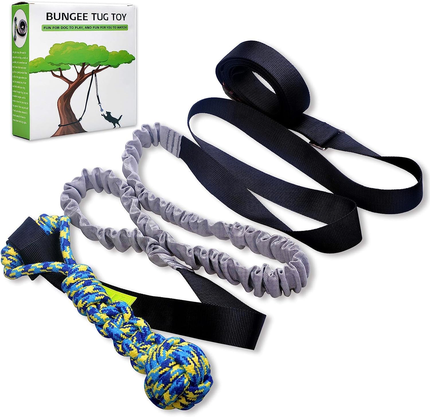 LOOBANI Juguete de tracción con resorte colgado para perros activos