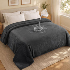 LOOBANI manta impermeable doble cara en franela para cama y sofá, protección suave