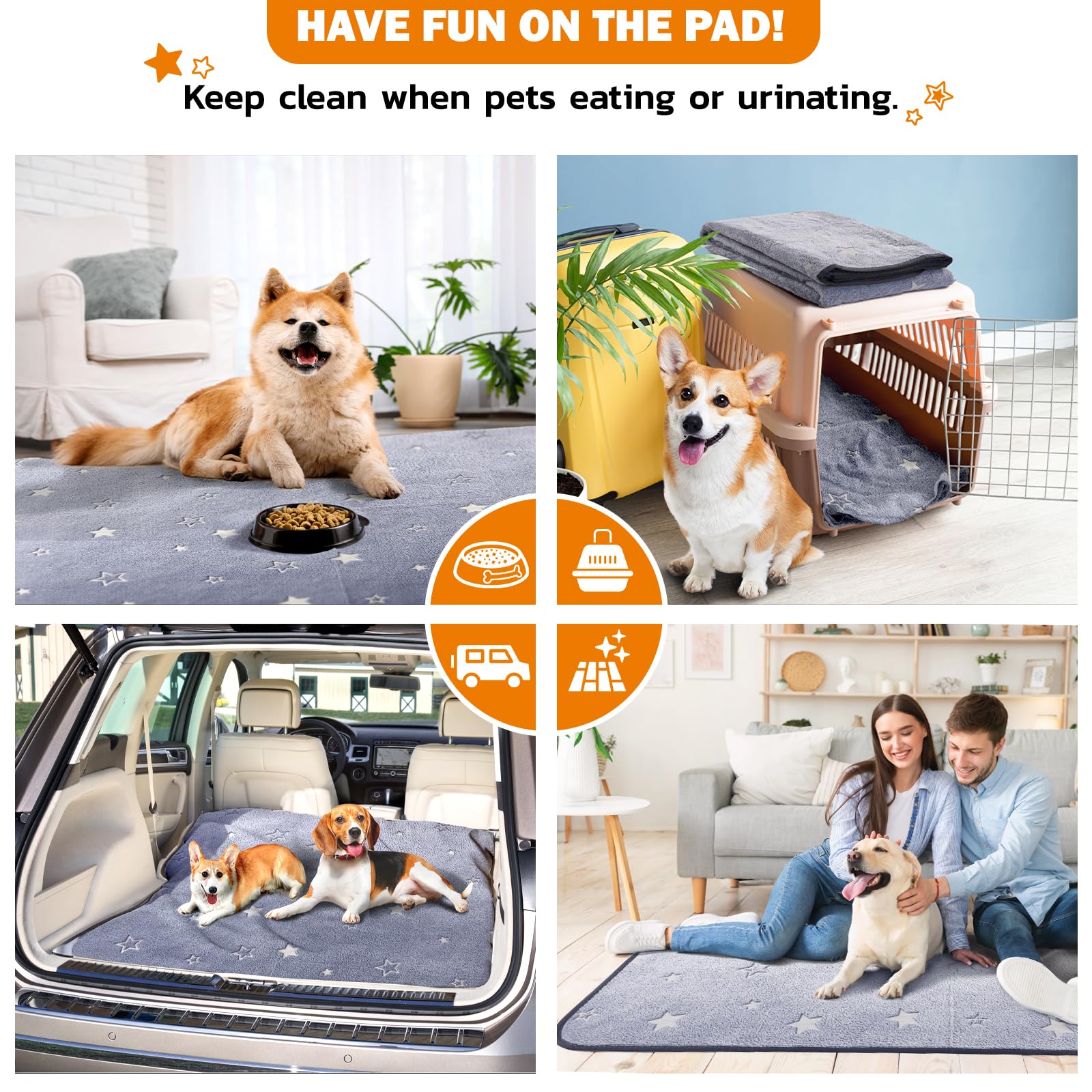 LOOBANI pad 31x36 reutilizable, tamaño práctico para diversos tamaños de perros.