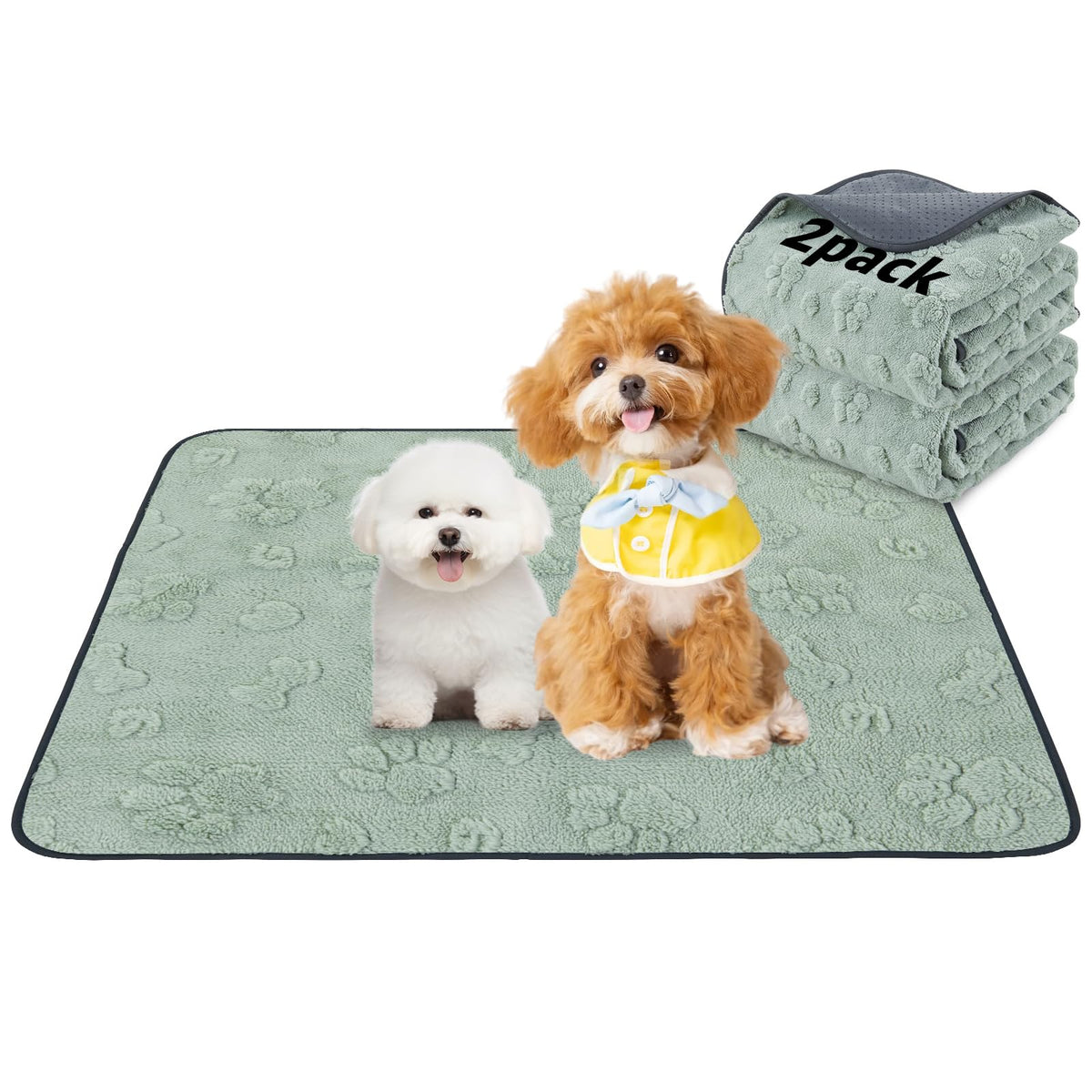 LOOBANI tapetes de entrenamiento para perros: doble pack, protección de suelos y absorción.